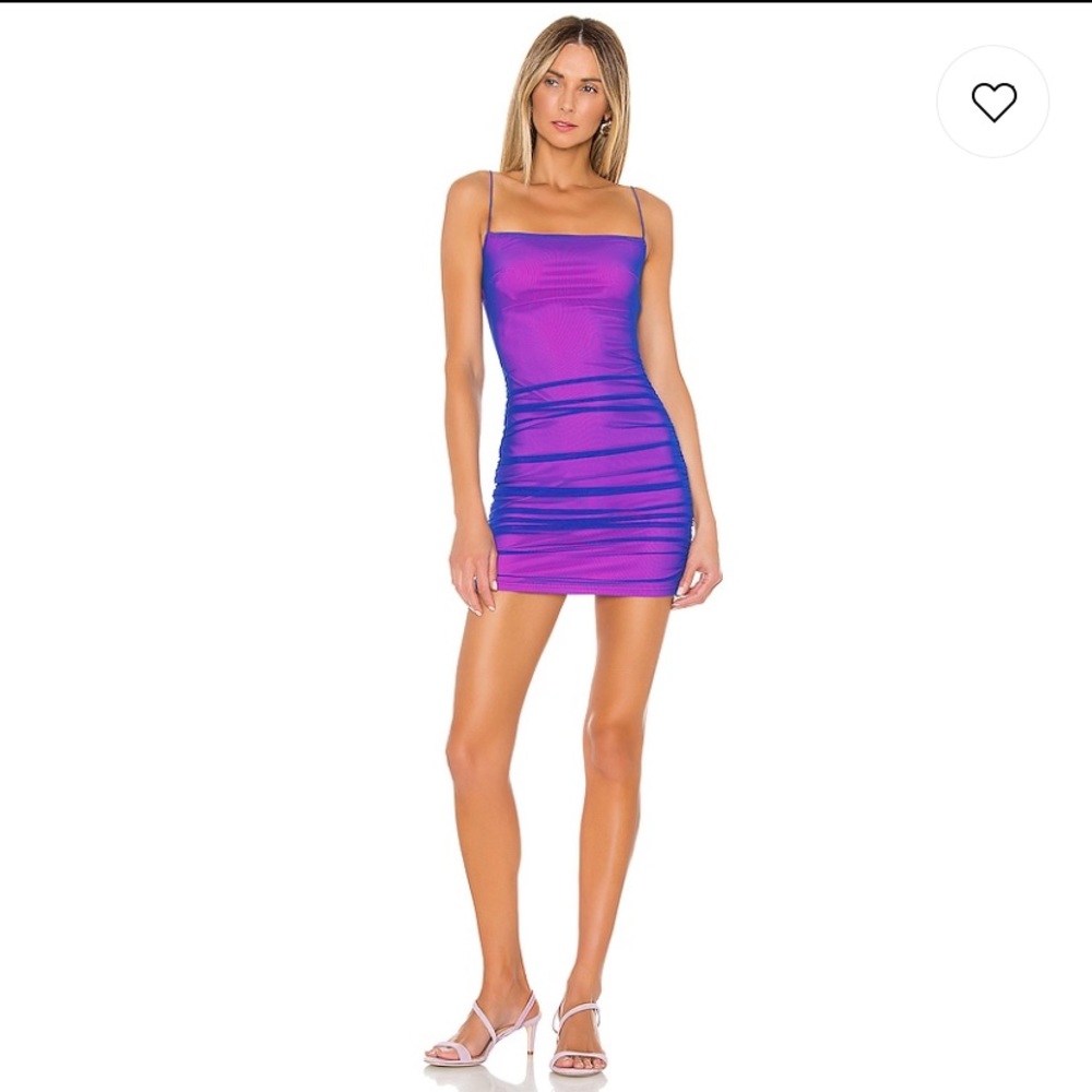 Superdown Issa Mesh Mini dress in Blue & Pink xs